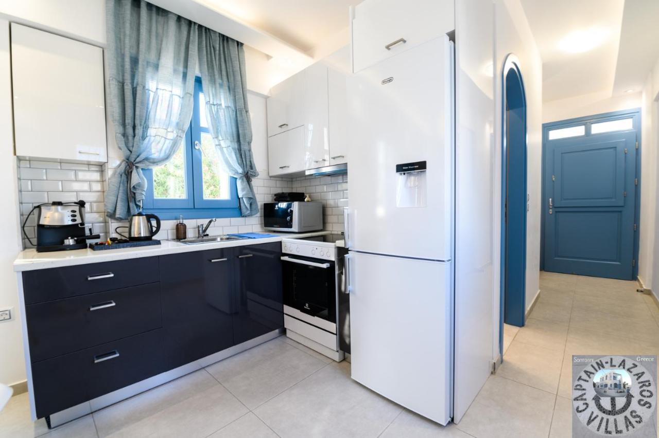 Located By The Sea One Beachfront Private Captain Lazaros Pool Villa With Loft In 750Sqm Spacious Private Plot-Jacuzzi-Sunrelax-Furnished Terace-Gazebo-Private Parking,Sleep 3 Adults And 2 Children, Just Steps From The Black Beach-Seaview Perissa  Esterno foto